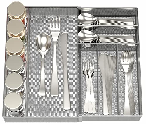Utensil Drawer Organizer (Silver)