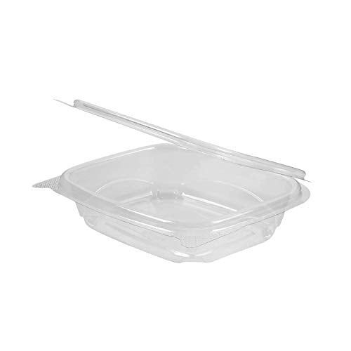 8 oz Clear Plastic Clamshell Containers with Hinged Lids (8oz)