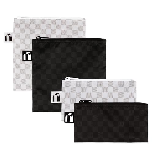 Roamio Reusable Sandwich and Snack Bags (Black & Off White)