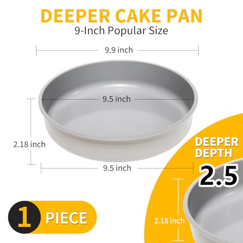 9.5 Inch Round Cake Pan (Beige / 9.5 Inch - 1 Piece)