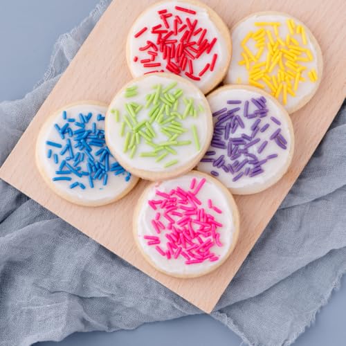 Rainbow Jimmies Sprinkles for Baking & Decorating (Rainbow Jimmies)