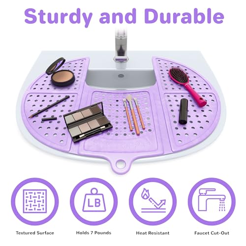 Bathroom Sink Cover for Counter Space (Standard / Lavender)