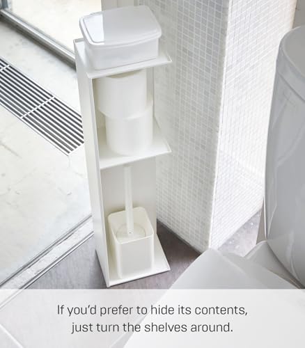 Home Tower Slim Bathroom Storage (White)