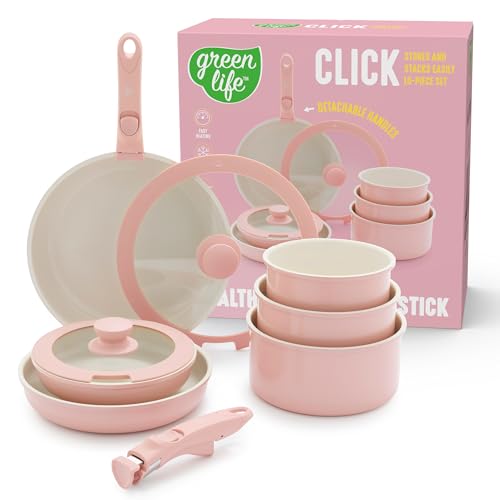 10 Piece Nonstick Pots & Pans Set (Dusty Rose)