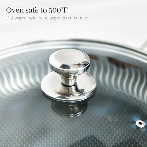 11 In Glass Lid for Frying Pan (11 in / Silvery / Round)
