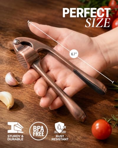 Premium Garlic Press Set (Large | Copper)