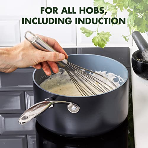 Valencia Pro 2 Piece Ceramic Saucepan Set (Gray / 5 Quarts)