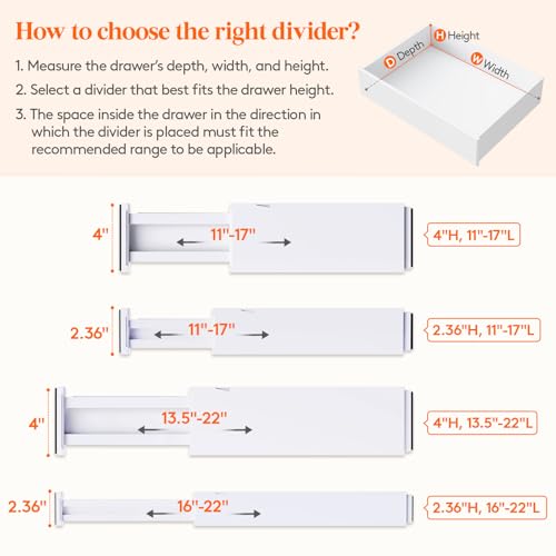 4" High Upgrade Drawer Divider (4"H, 13.5-22"L)