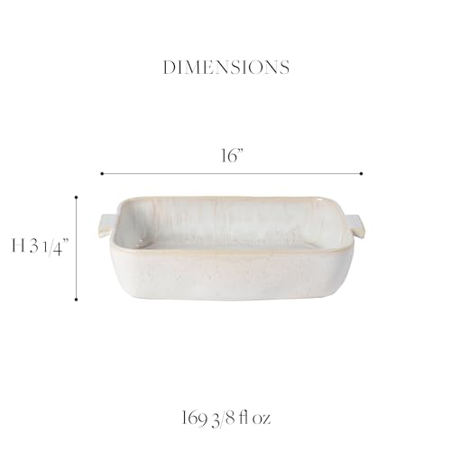 Ceramic 16" x 10.75" Rectangular Baker (Eivissa Sand Beige / 16" Rectangular)