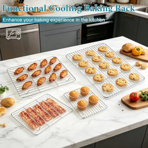 Cooling Rack Silver Stainless Steel Baking Rack for Oven