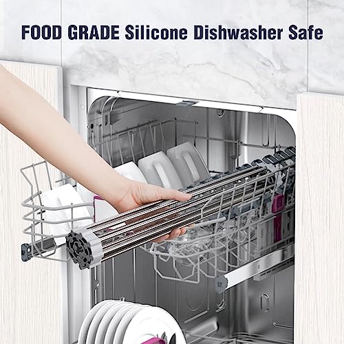 Roll Up Dish Drying Rack Over Sink (Gray / 21 x 15.5 in)