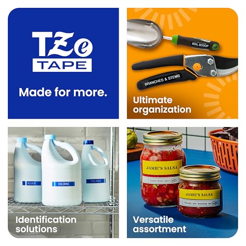 Genuine P touch TZE (Black on Clear Extra Strength Tape / 12mm / Pack of 1)