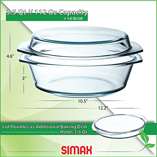 Casserole Dish with Lid (3.5 quart)