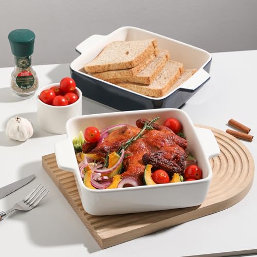 Sweejar Ceramic Baking Dish (Navy / Square 8IN(Classic))