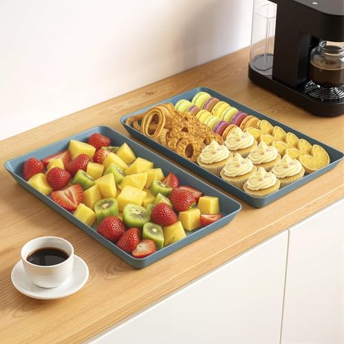 4 pcs Serving Tray for Entertaining (Green)