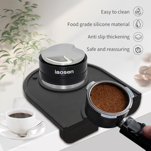 5inch Knock Box Espresso Knock Box Silicone coffee Tamper Mat Espresso Machine Accessories Set of 2 with Removable Knock Bar and Anti (5 Inch Knock Box with Tamper Mat)