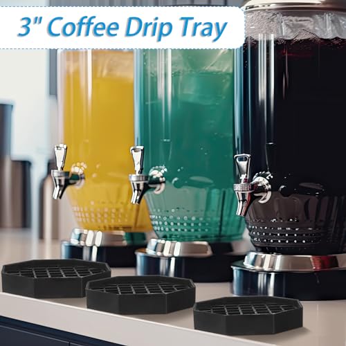 4 Pcs Octagon Coffee Drip Trays (4 Inch)