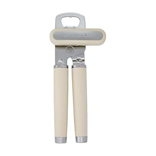 Classic Multifunction Can Opener and Bottle Opener Easy to Use (Almond Cream / 8.34-Inch)