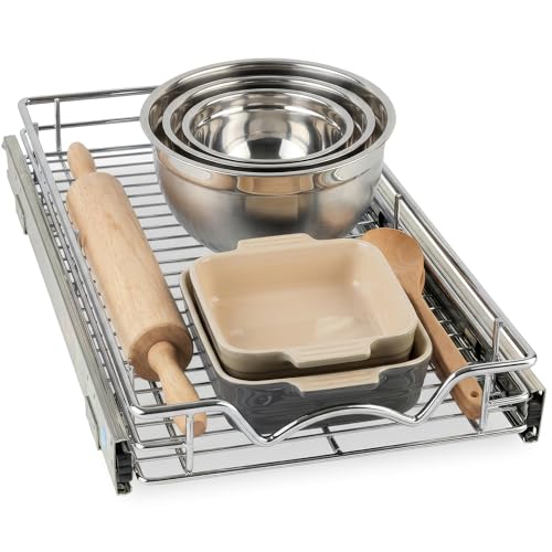 Heavy Duty Pull Out Cabinet Organizer (11”W x 21”D)