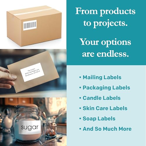 White Sticker Shipping (200 Labels)