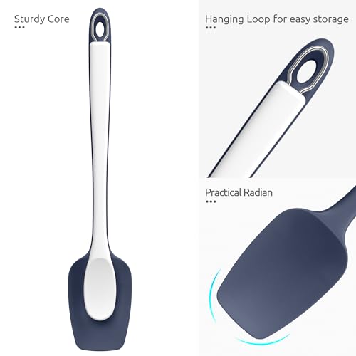 14" Long Silicone Spoonula (Midnight Blue / 14 in (spoon spatula))
