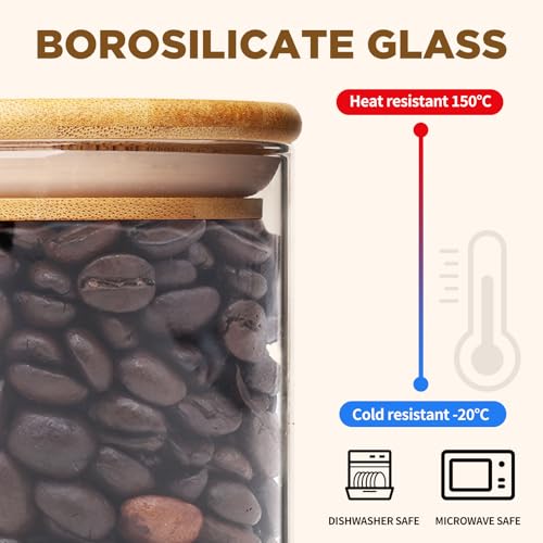 Glass Food Storage Jars (Round-MIX 5pc)