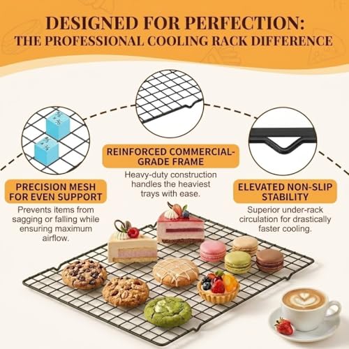 5PCS Cooling Racks for Cooking and Baking 10" x 16" Wire Rack Baking Rack (Cooling rack*5)