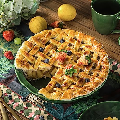 Ceramic Pie Pan (Green)