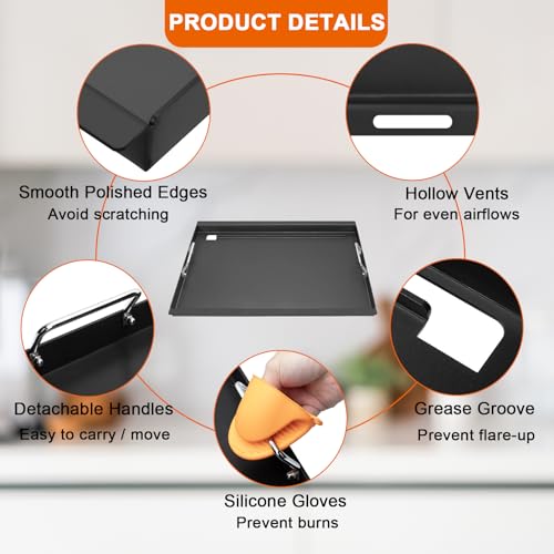 Full Size Griddle Inserts for Nexgrill Home Depot 4 (17"x25.6")