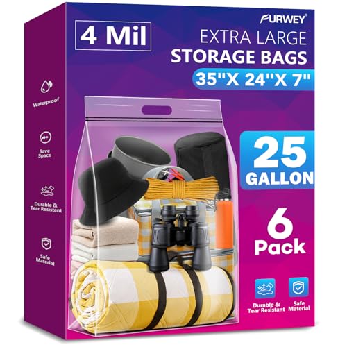 25 Gallon Storage Bags (25 gal - 6 pack)