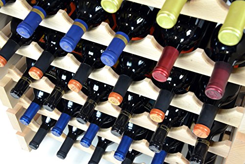 Modular Wine Rack Beechwood 24 (48 Bottles - 8 Rows)