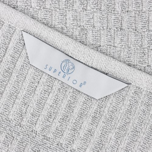 Juno Viscose Cotton Blend Medium Weight Towels (6 Piece Towel Set / Platinum)