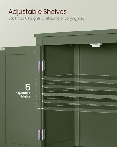 Bathroom Floor Cabinet (Forest Green / 4 Doors)