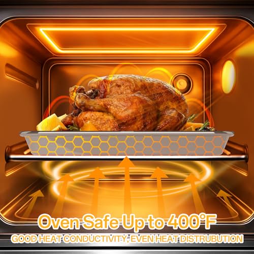 3 Pack Heavy Duty Stainless Steel Baking Sheet Set (Stainless Steel / 9/12/16)