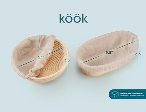 Banneton Bread Proofing Set (Oval & Round Deluxe Set)