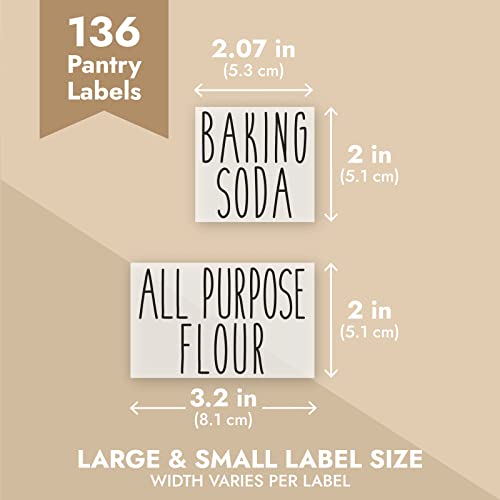 Kitchen Adhesive Labels (Black Text on Clear Background / Varies)