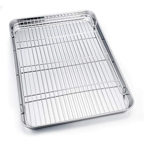 19.6 Inch Baking Sheet with Rack Set (Pans with Flat Racks / 19.6 + 19.6 Inch)