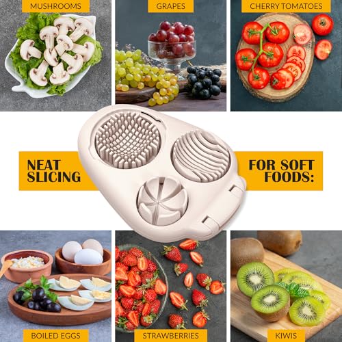 Egg Slicer for Hard Boiled Eggs (Light Beige)