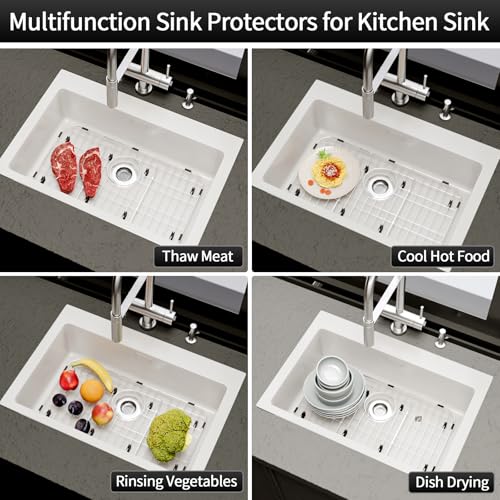 23'' x 13'' Stainless Steel Sink Grid (23''x13''/Rear Drain)