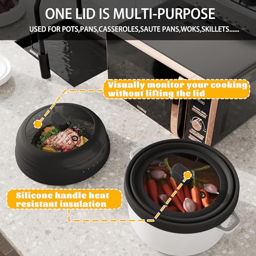 Microwave Splatter Cover (Black / 10.8 inch)