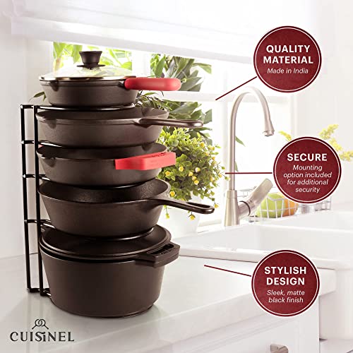Pan Organizer for Cast Iron (Standard / 15.9" / Matte Black)