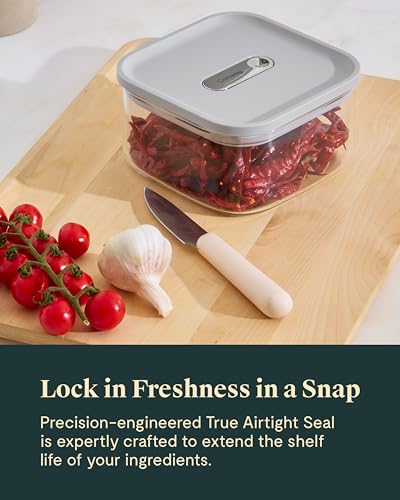 1 qt Glass Airtight Food Storage Container with Lid (Mist / 1qt Container)