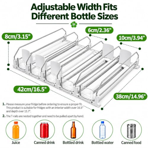 Drink Organizer for Fridge (5Row)