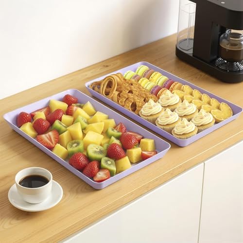 6 pcs Serving Tray for Entertaining (Purple)