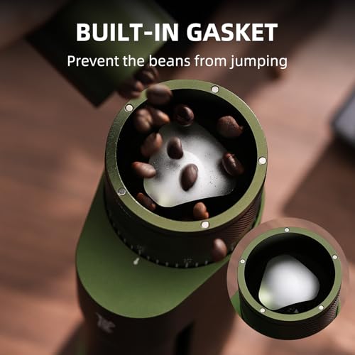DM09 Coffee Grinder Electric with CNC Steel Burr (Green)
