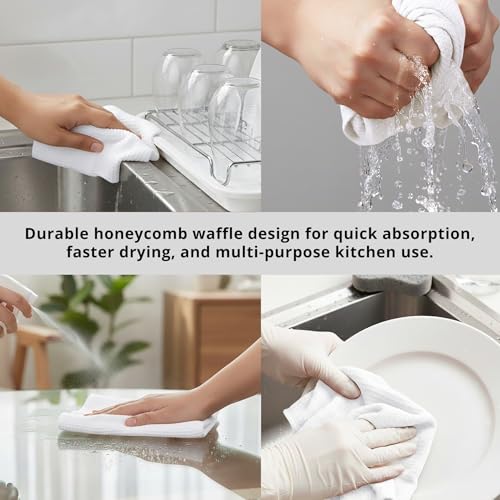 Solid Kitchen Cloths (15 x 25 - 4 Pack / White)