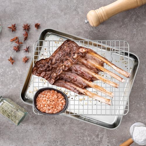 Quarter Sheet Pan with Wire Rack (12*10 Inch)