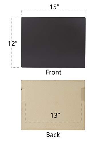 15" x 12" Black Glazed Pizza Stone (15" x 12" | Glazed Non-Stick)