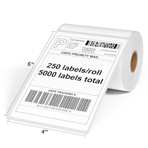 4"X6" Thermal Shipping Labels (20 Rolls)