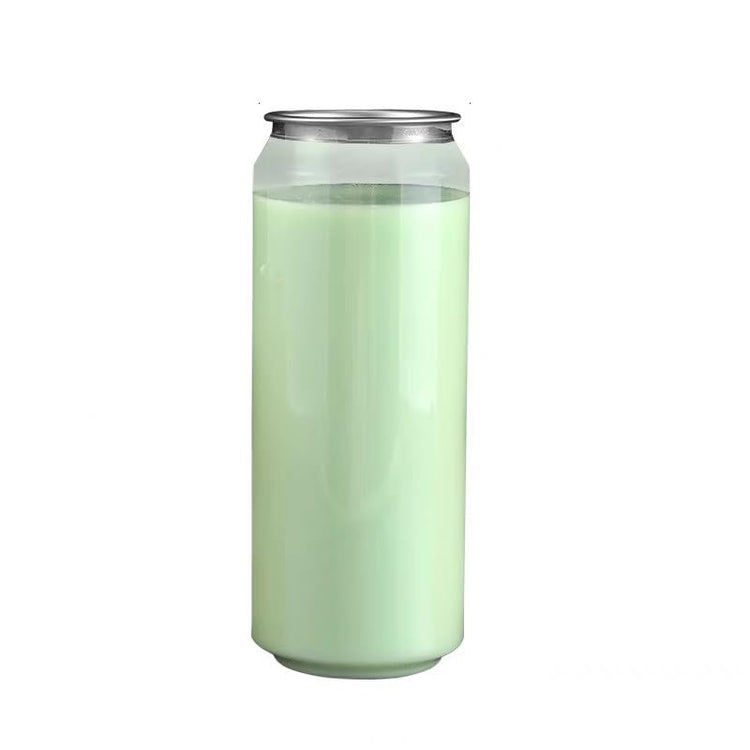 16.9OZ(500ml) Disposable Juice Bottles 100 Pack - Plastic Sealable Can Cups with Lids for Boba, Smoothie, Drinking, Clear Beverage Container with Easy Open Lids